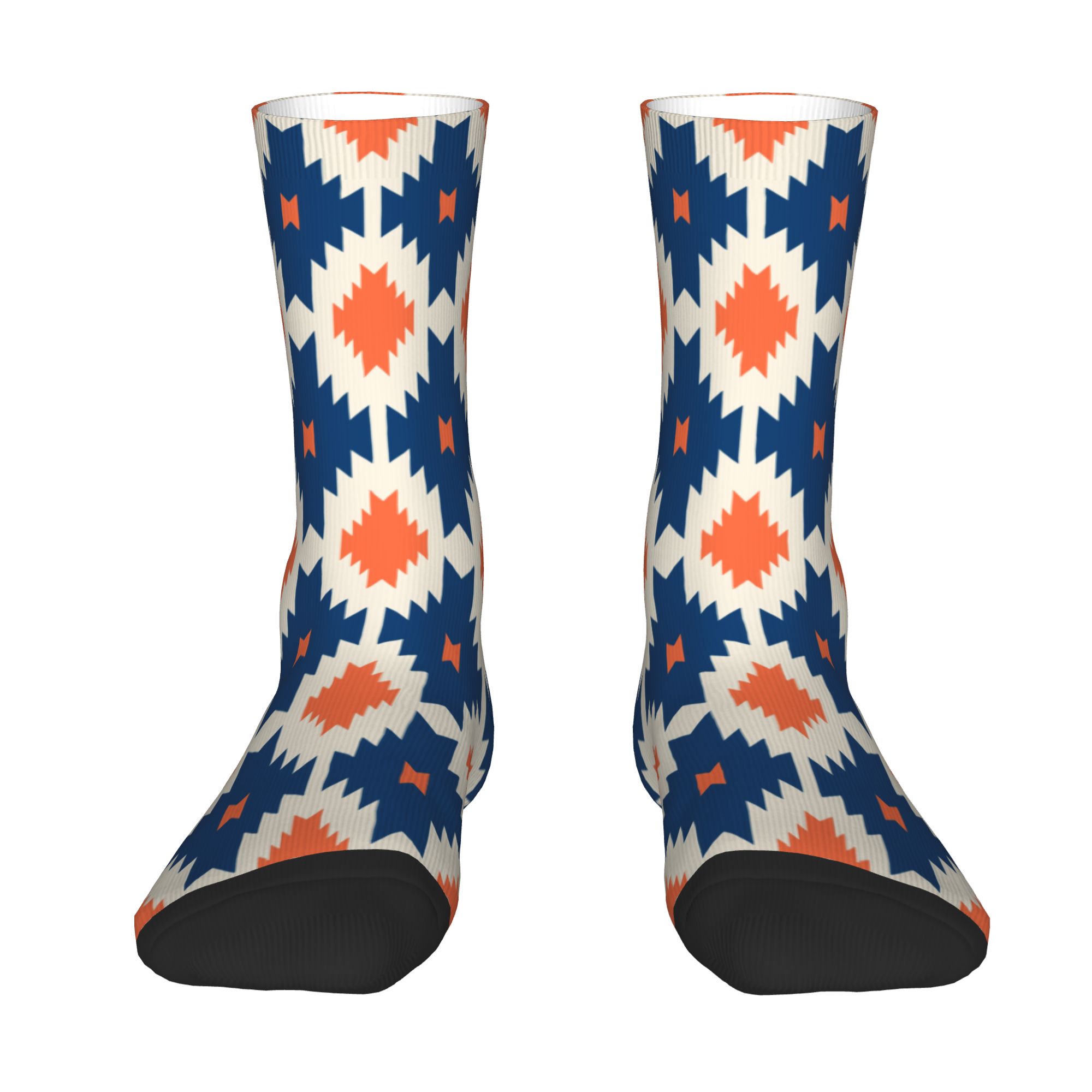 Dress Sock Men - جوارب رجالية بنقشة أزتيك ونافاجو ملونة