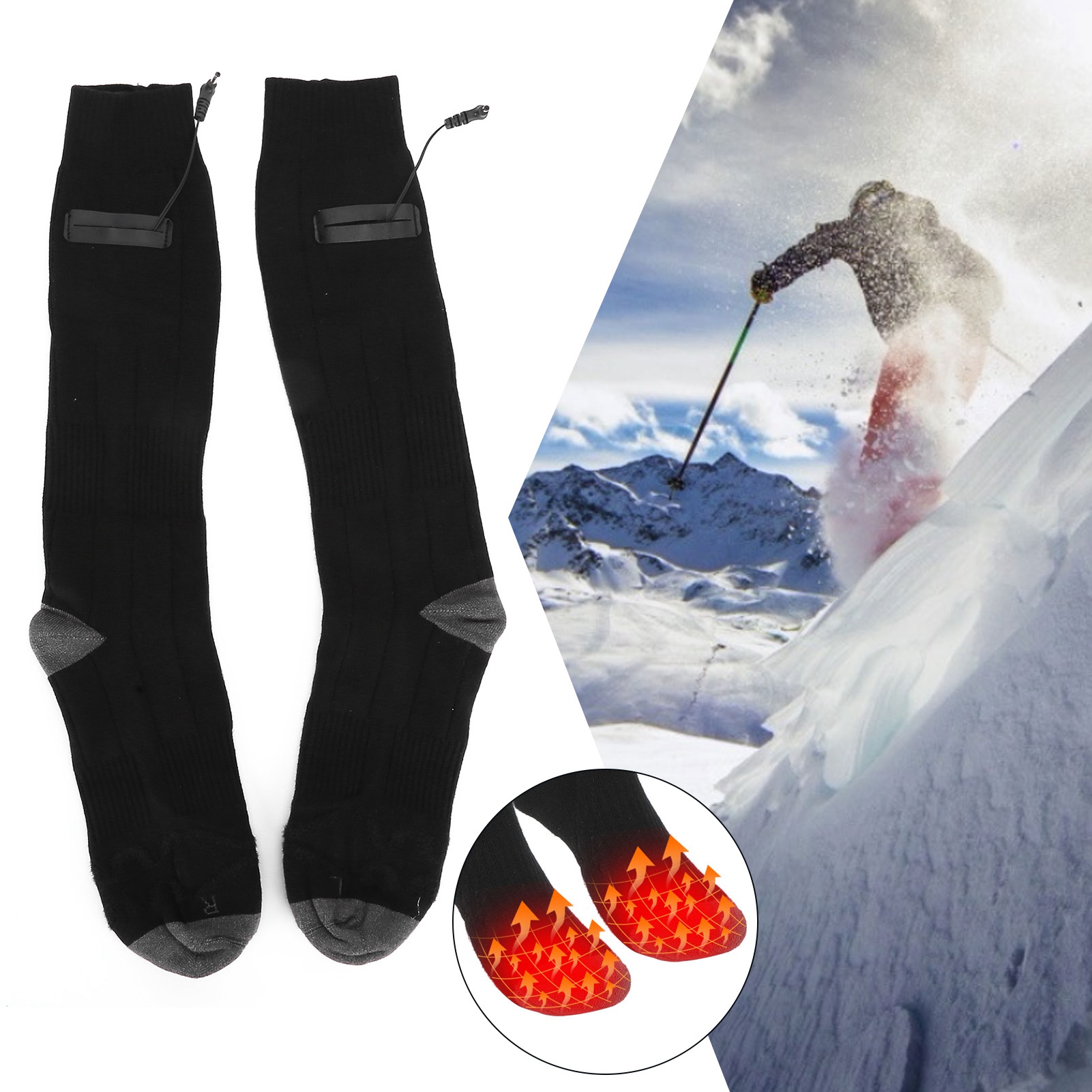 جوارب كهربائية، جوارب مدفأة، ج - مراجعة Thermal Sock Winter وسعره