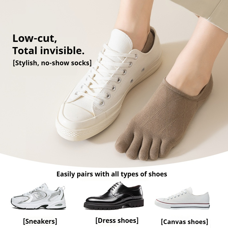 جوارب قطنية قصيرة للرجال بخمسة - مراجعة Toe Sock Split وسعره