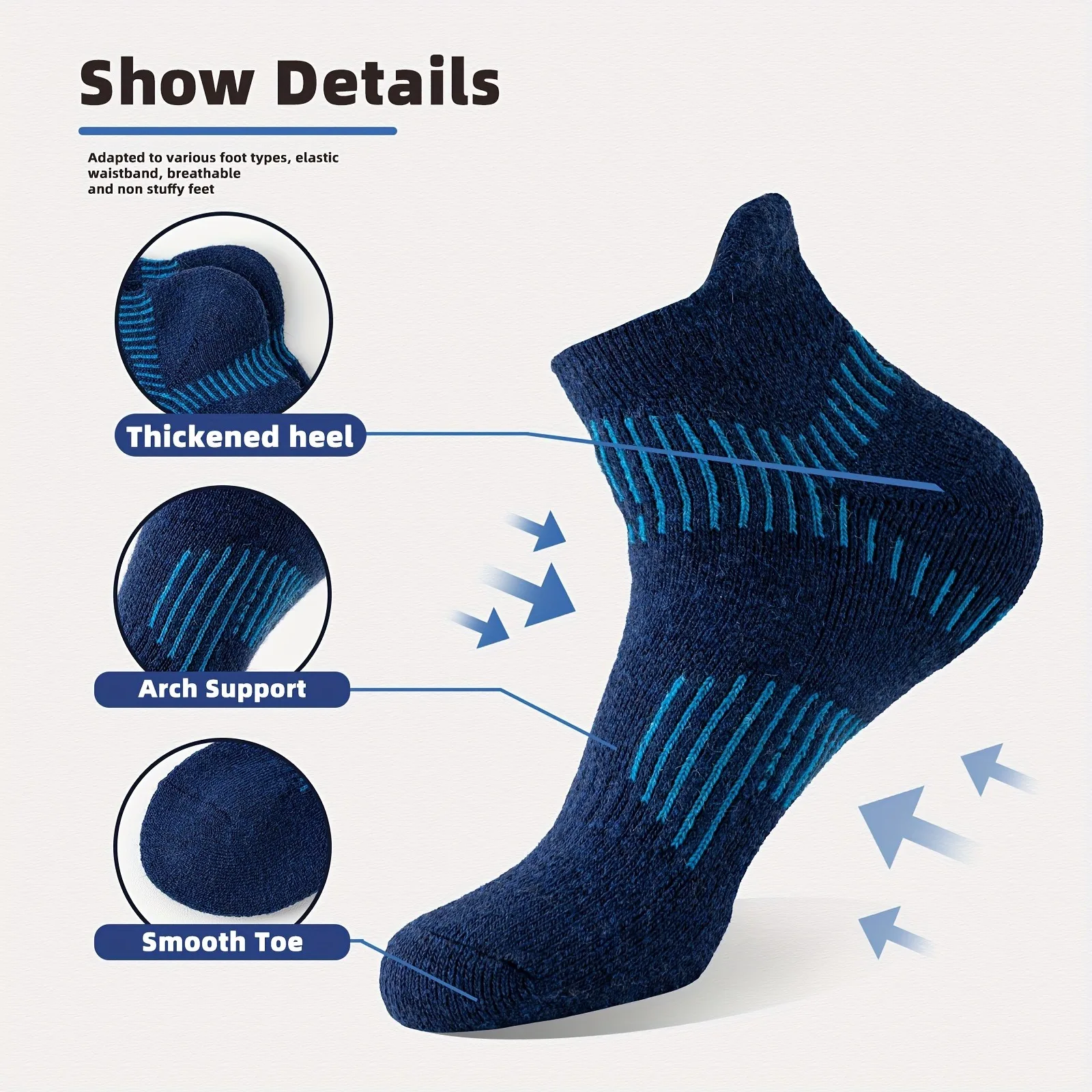 جوارب رجالية من صوف الميرينو ل - مراجعة Ankle Brace Sock وسعره