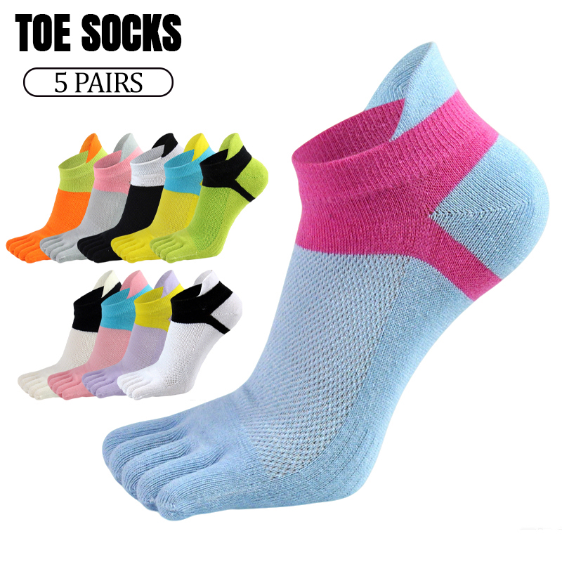 5 أزواج من جوارب النساء ذات ال - مراجعة Toe Sock Split وسعره